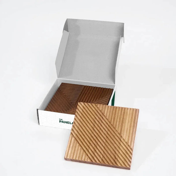 Crossing Lines Solid Wood Wall Panels | GroovePanel®