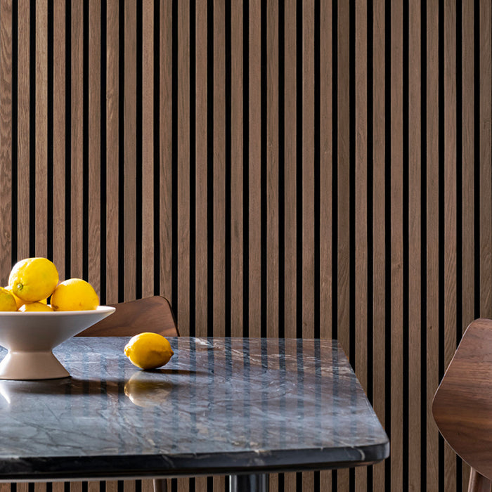 American Walnut Acoustic Slat Wood Wall Panels | 3-Sided Veneer | SoundPanel®