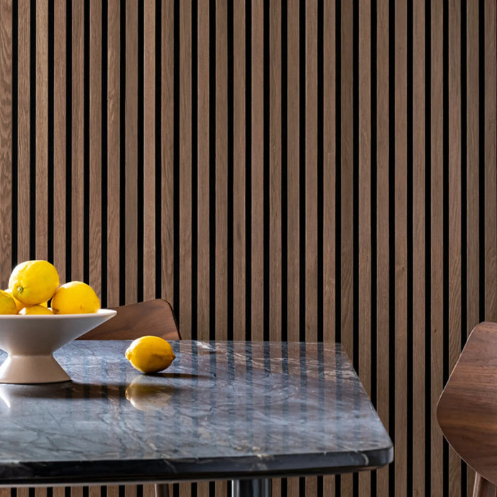 American Walnut Acoustic Slat Wood Wall Panels | 3-Sided Veneer | SoundPanel®