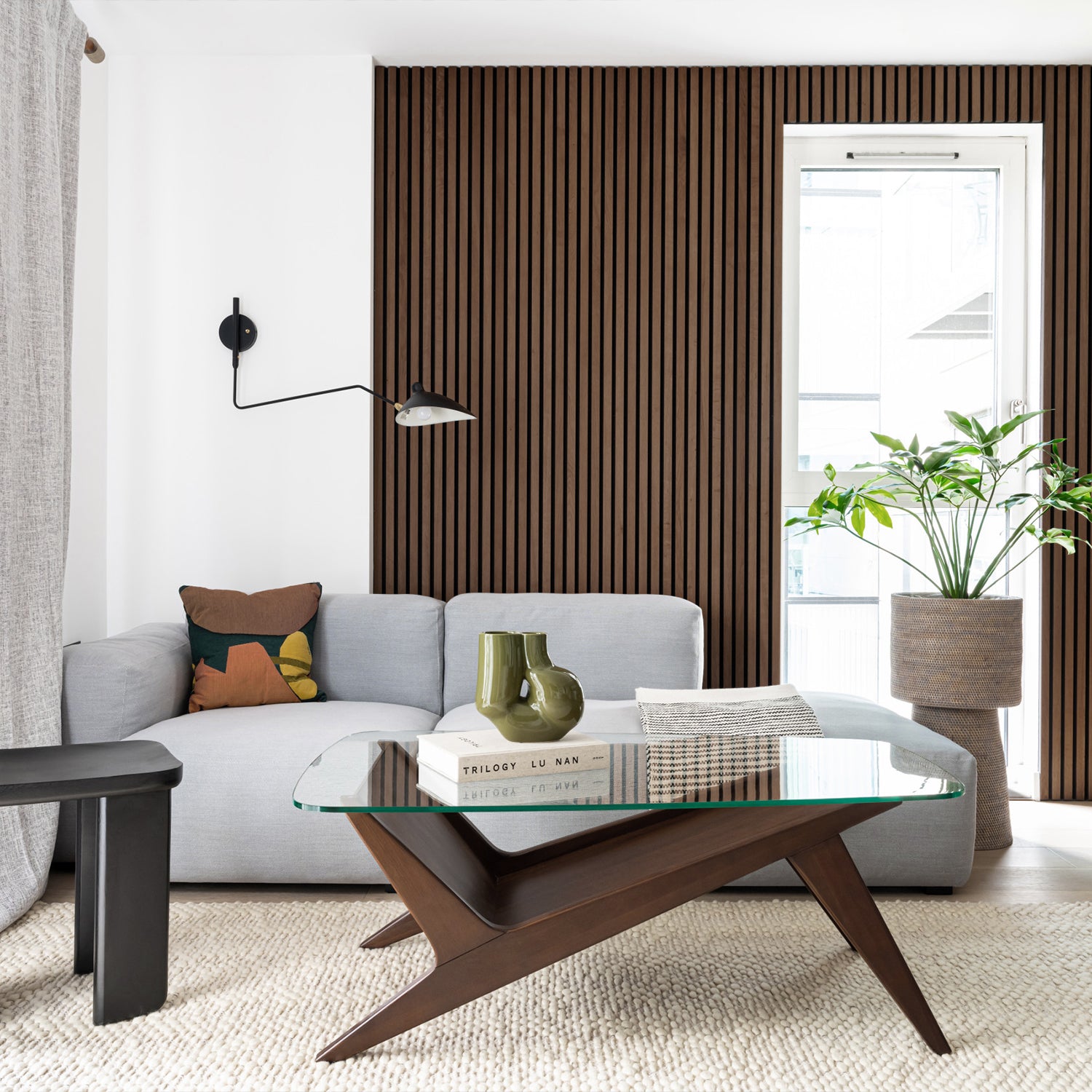 American Walnut Acoustic Slat Wood Wall Panels | 3-Sided Veneer | SoundPanel®-Indoor-The Panel Hub