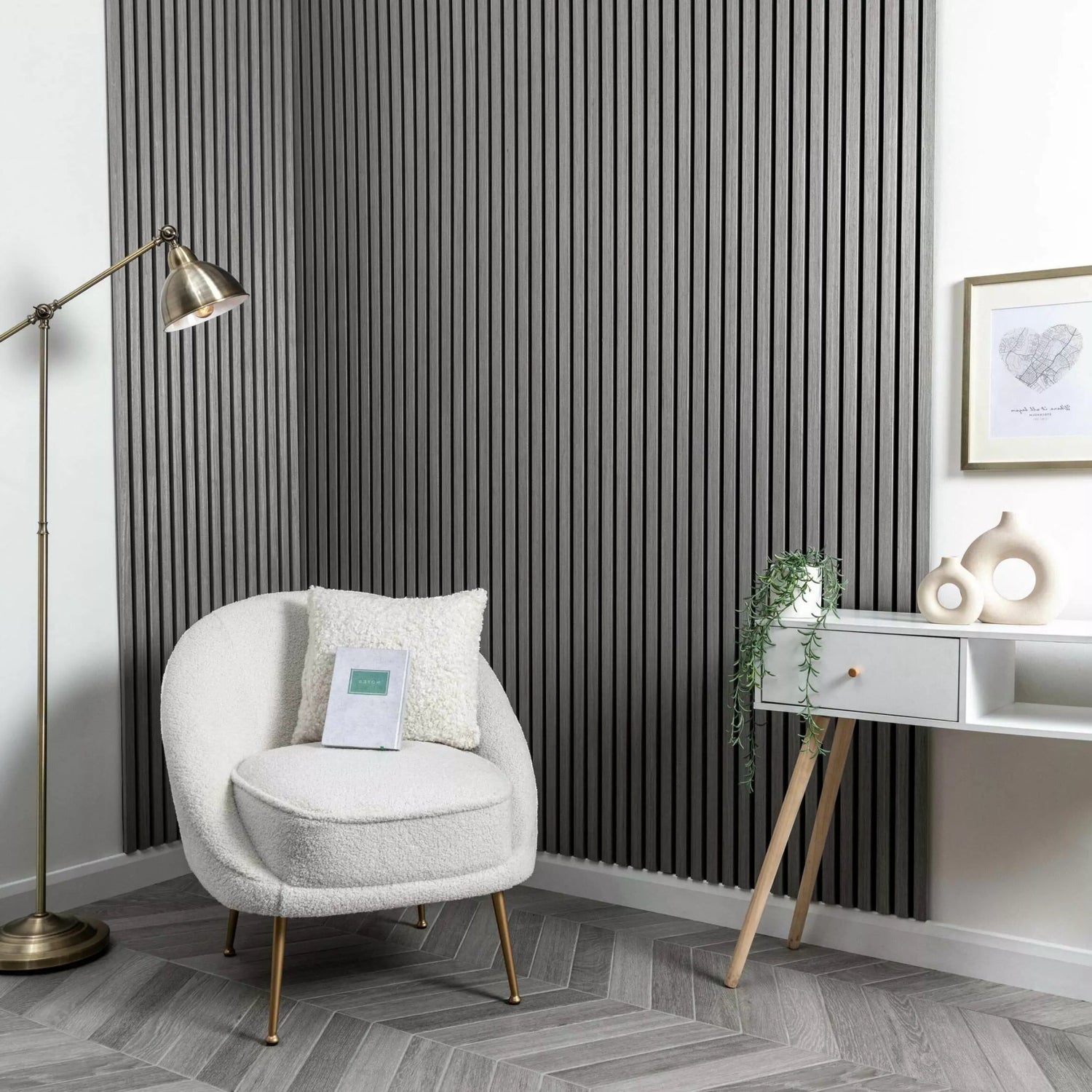 America Grey Acoustic Wall Panels | 3-Sided Wood Veneer | SoundPanel®.