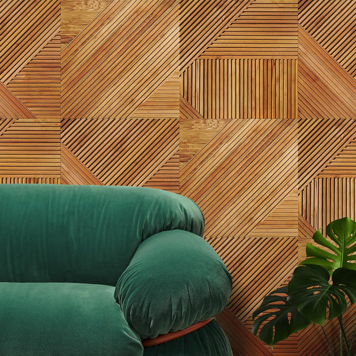 Tangram Solid Wood Wall Panels | GroovePanel®