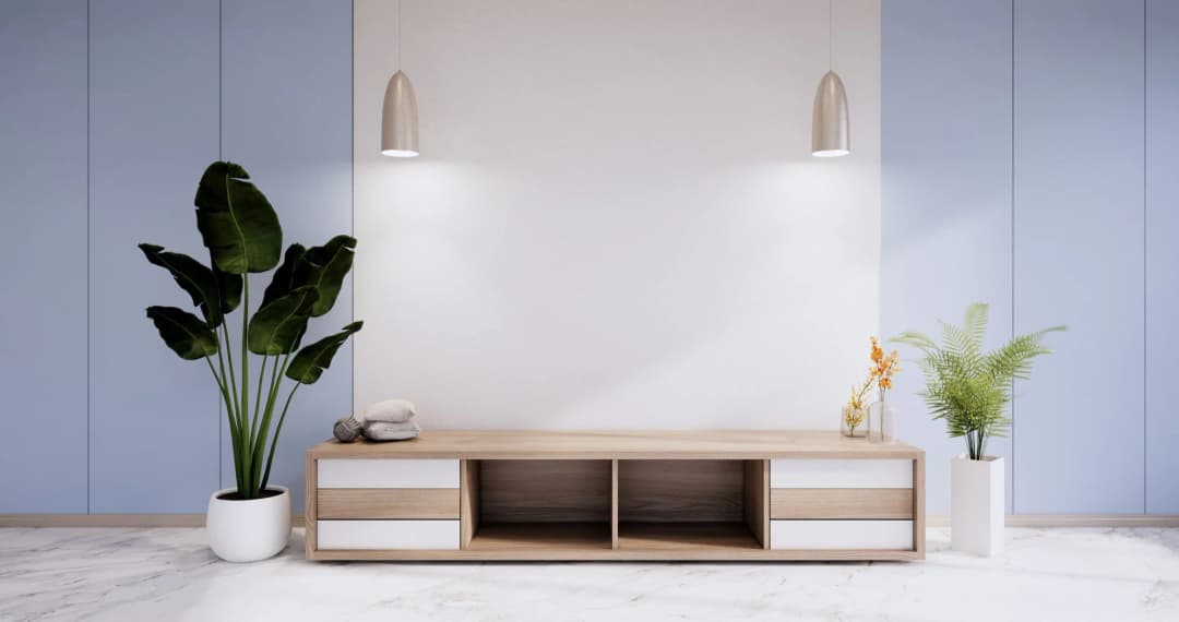 how to decorate wall behind tv stand