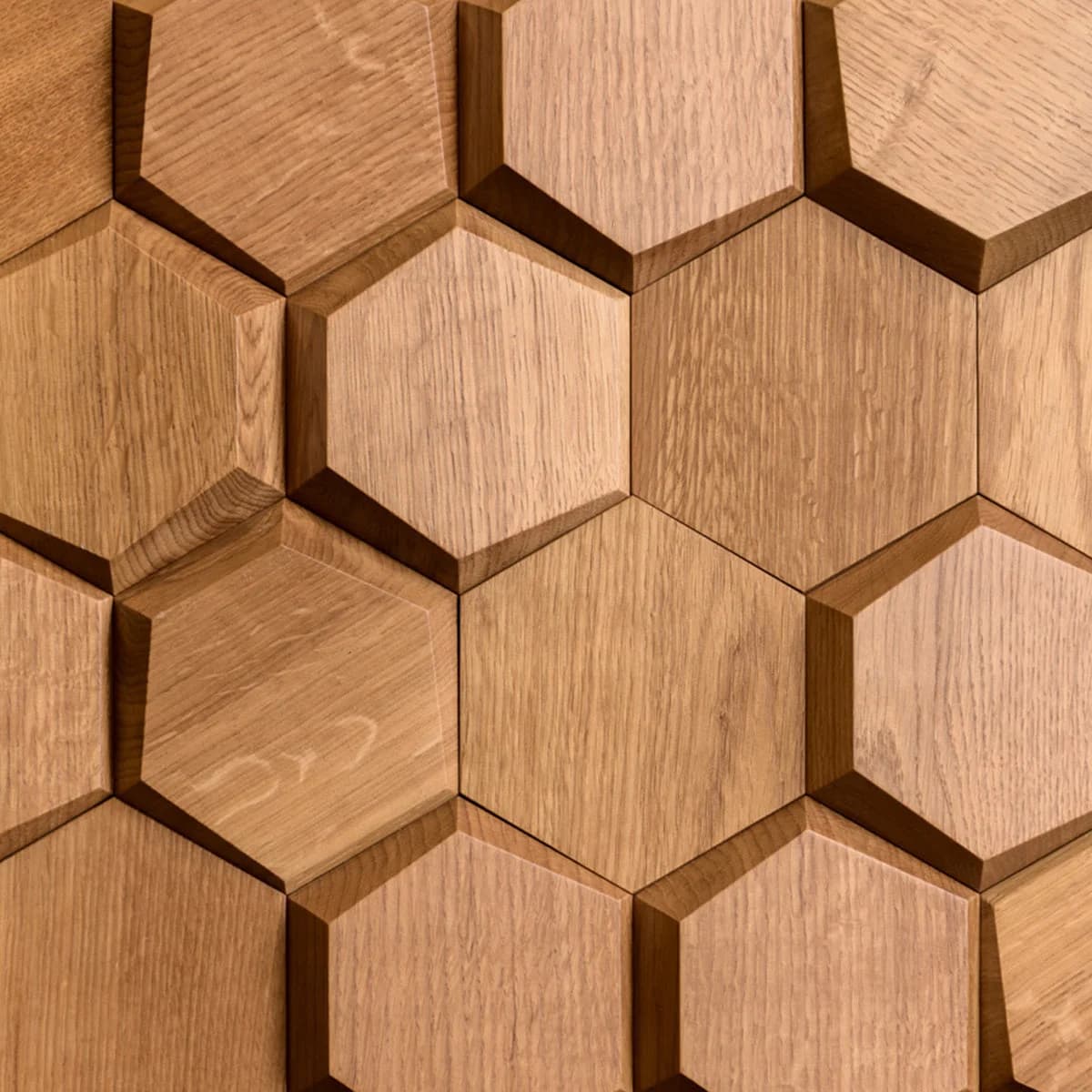 Wood Wall Panel | Solid Wood | Walnut Honey Mosaic.