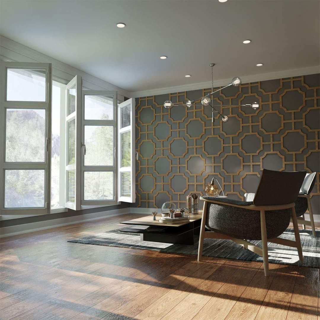Amazon.com: Ekena Millwork WALW16X16X0250BRDWA Bradley Decorative Fretwork Wall Panels, 26 7/8"W x 15 3/8"H x 1/4"T, Walnut : Everything Else