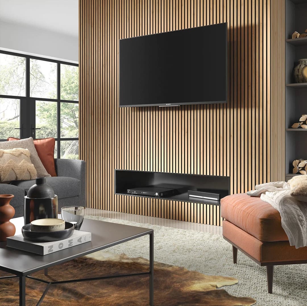 American Oak Slat Wood Wall Panel