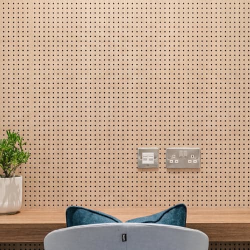 Perforated Acoustic Wood Wall Panels - View 1