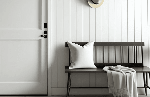white tongue and groove wall panel
