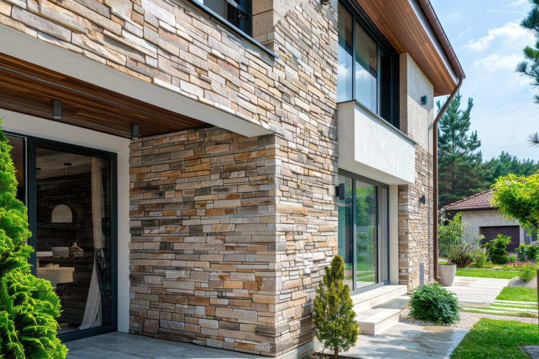 earth tone wall cladding idea