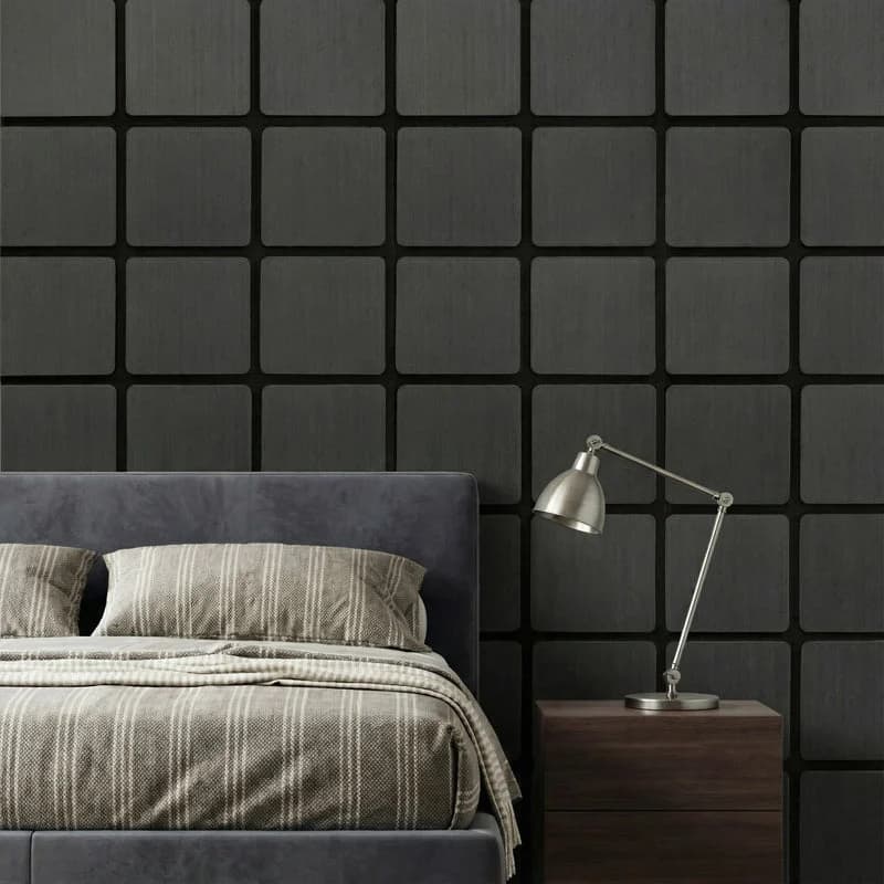 Acoustic Rectangle Wood Wall Panels in Grey Oak — view 2