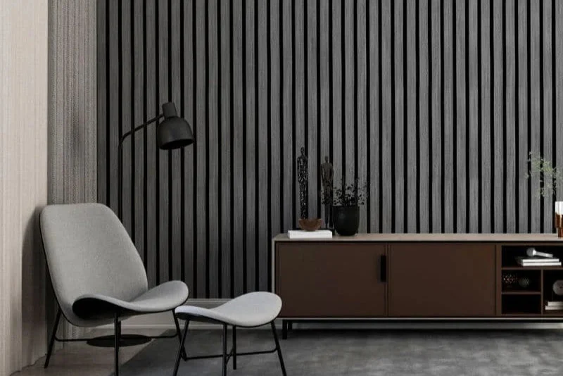 grey-acoustic-slat-wall-panel-room-The Panel Hub
