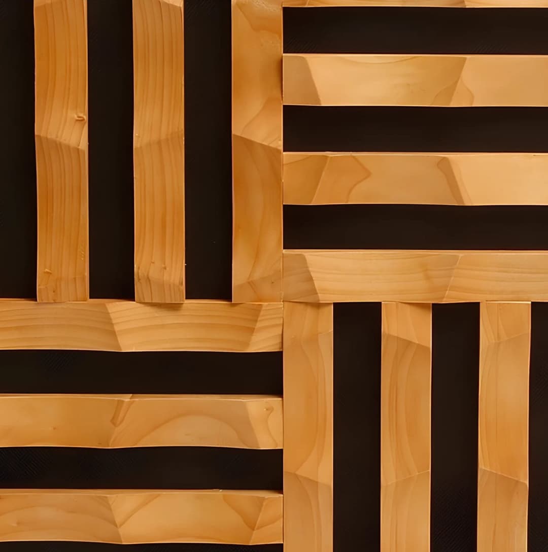 Braid Mosaic Wood Wall Panel - Insulated Wall Panels