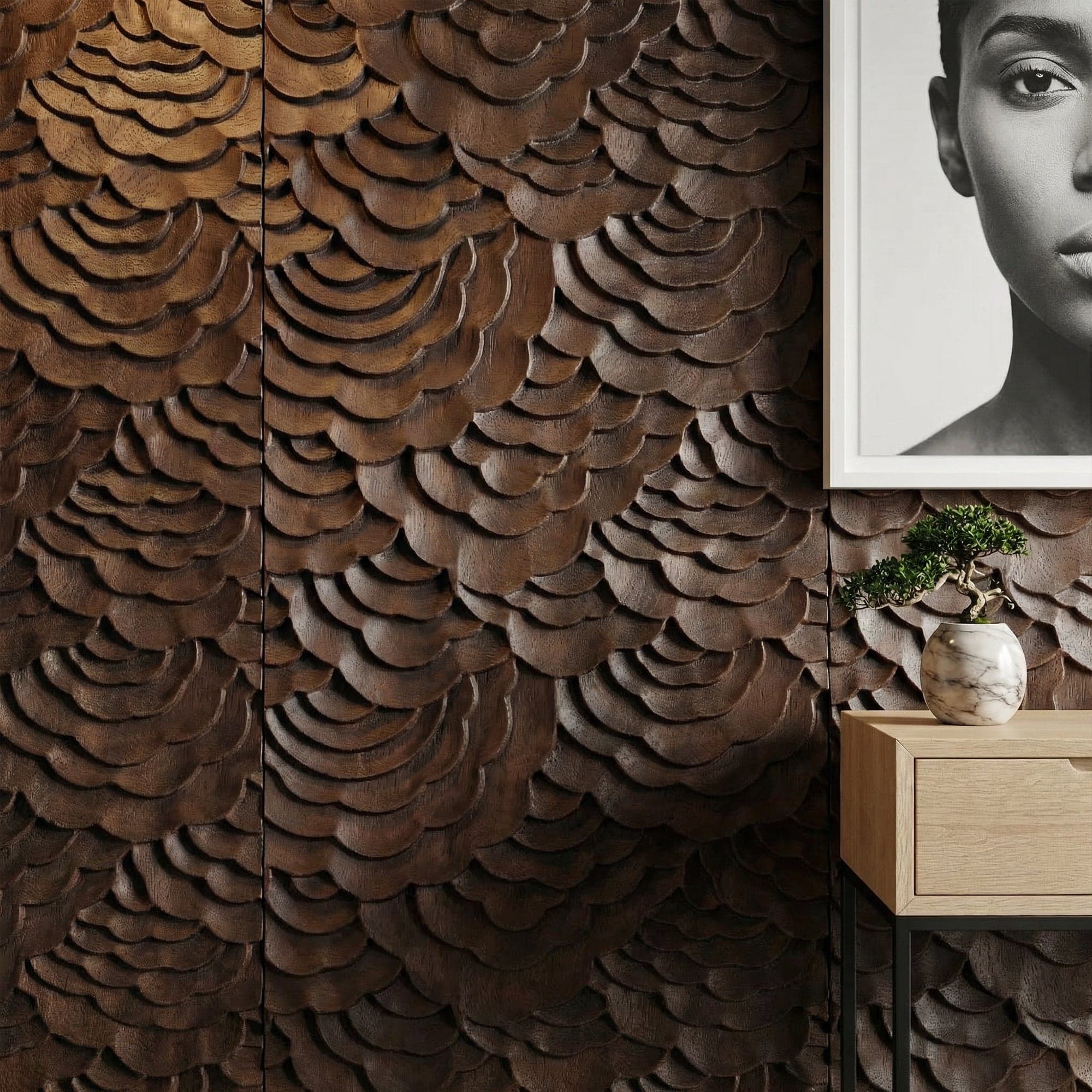 Textured Solid Wood Panel Cloud | GroovePanel®