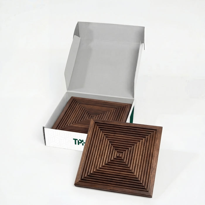 3D Concentric Square Wood Wall Panel | GroovePanel®