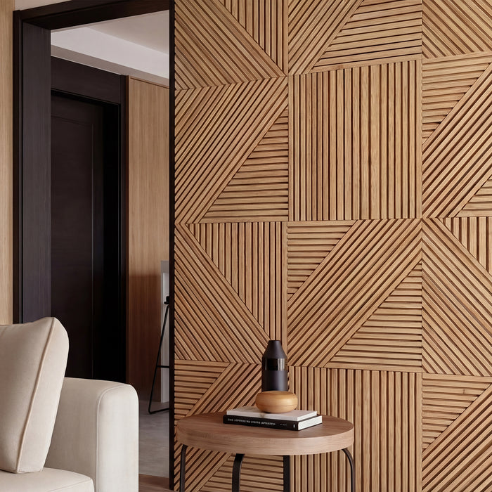 3D Geometric Pattern Wooden Panels | GroovePanel®