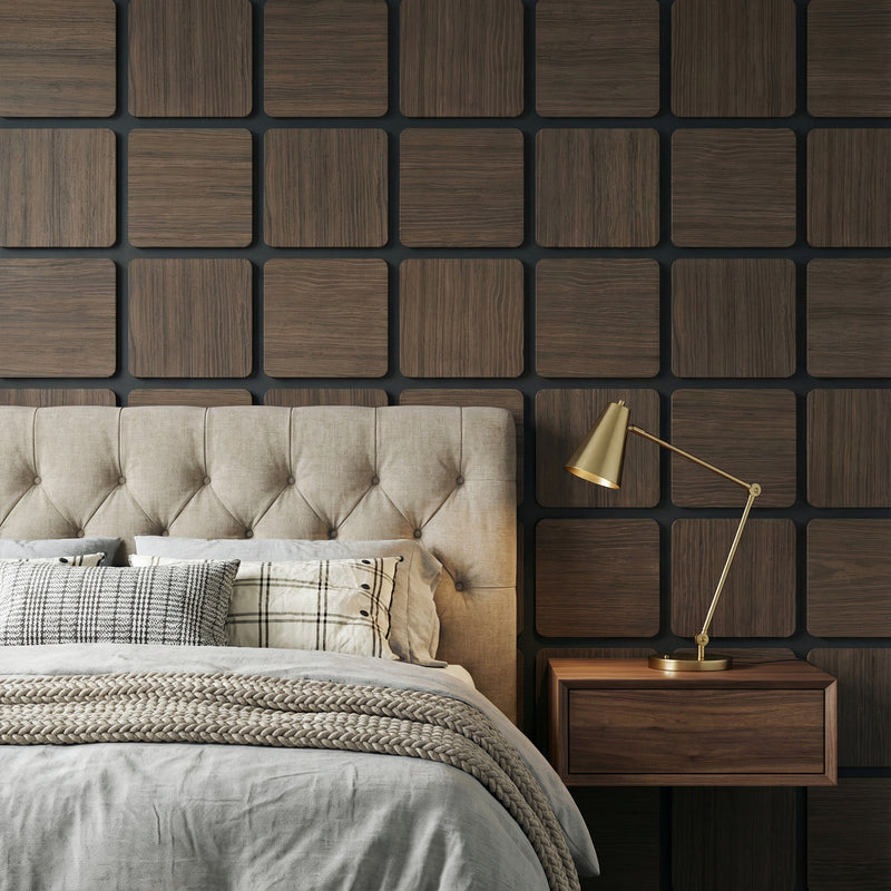 Acoustic Rectangle Wood Wall Panels in Classic Oak — view 1