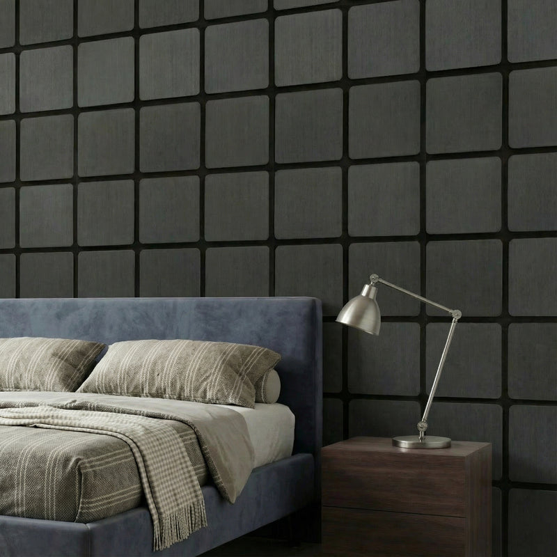 Acoustic Rectangle Wood Wall Panels in Grey Oak — view 3