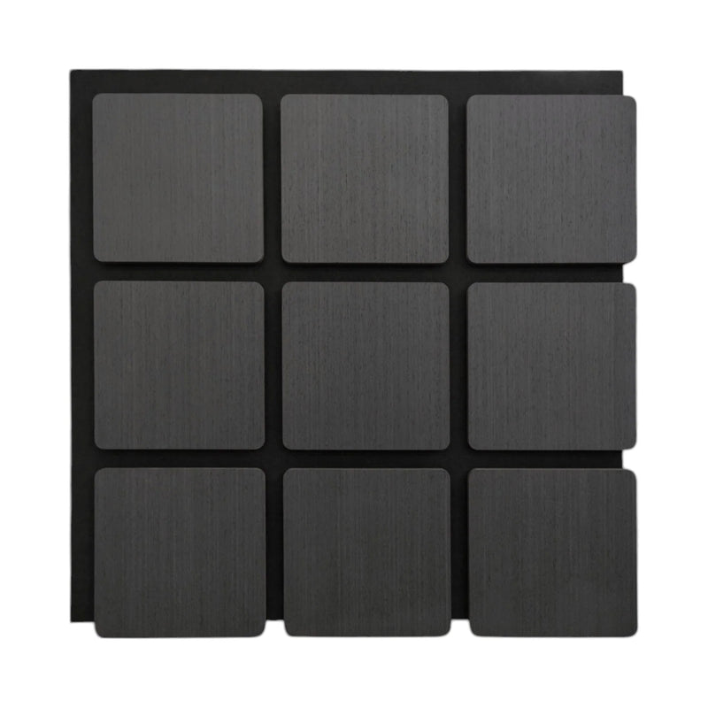 Acoustic Rectangle Wood Wall Panels in Smoked Oak — view 3
