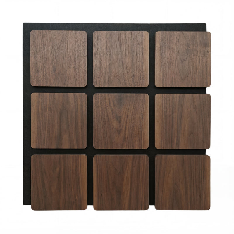 Acoustic Rectangle Wood Wall Panels in Walnut — view 3