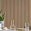 Acoustic Slat Wood Wall Panels in Golden Oak — view 1