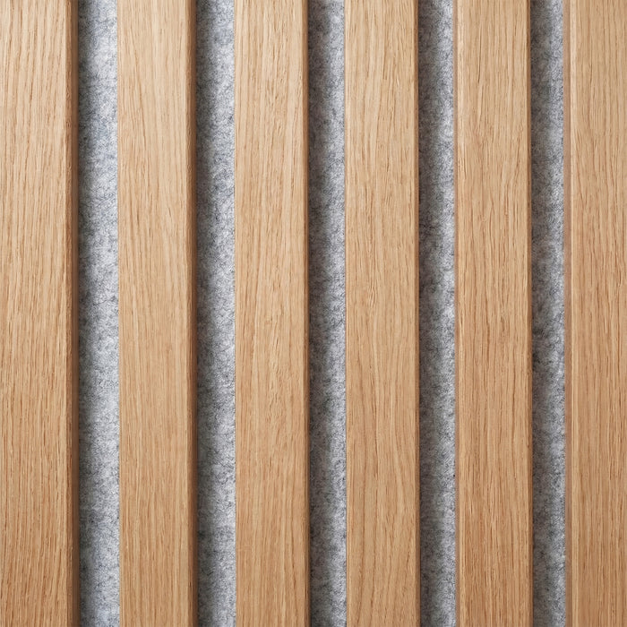 American Acoustic Slat White Felt Wood Wall Panels | SoundPanel™