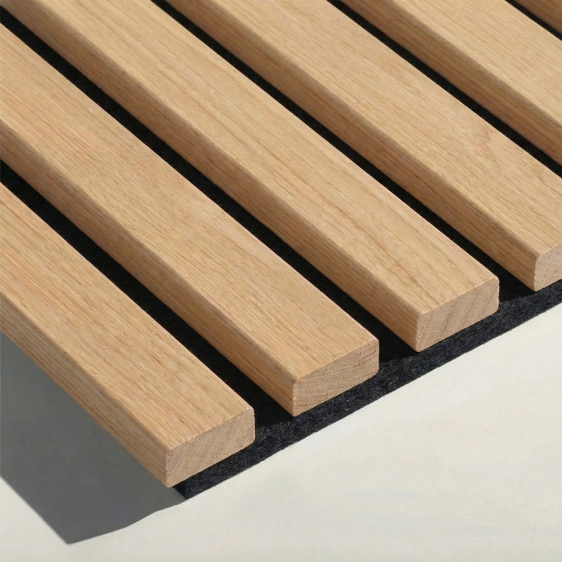 Acoustic Slat Wood Wall Panels in Golden Oak — view 2