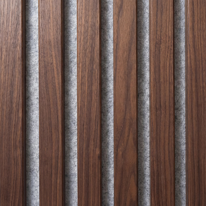 American Acoustic Slat White Felt Wood Wall Panels | SoundPanel™