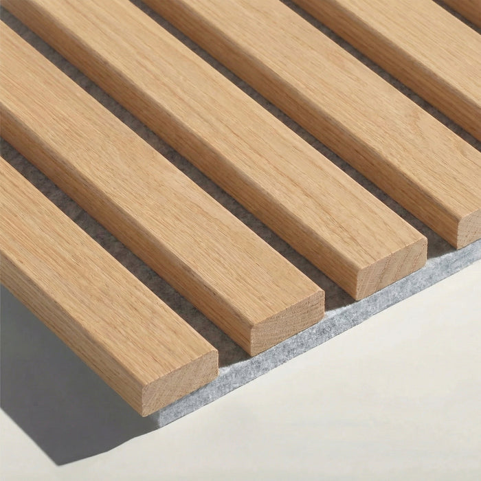 American Acoustic Slat White Felt Wood Wall Panels | SoundPanel™