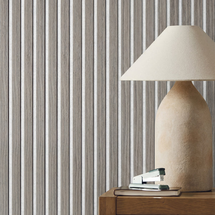 American Acoustic Slat White Felt Wood Wall Panels | SoundPanel™