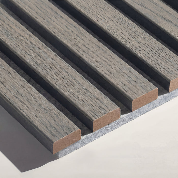 American Acoustic Slat White Felt Wood Wall Panels | SoundPanel™