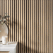 American Golden Acoustic Slat Wood Wall Panels | 3-Sided Veneer | SoundPanel®-Indoor-The Panel Hub