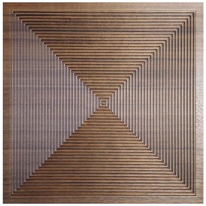 3D Concentric Square Wood Wall Panel | GroovePanel®