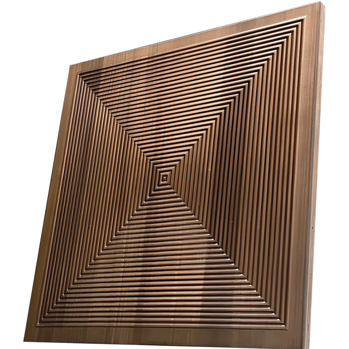 3D Concentric Square Wood Wall Panel | GroovePanel®