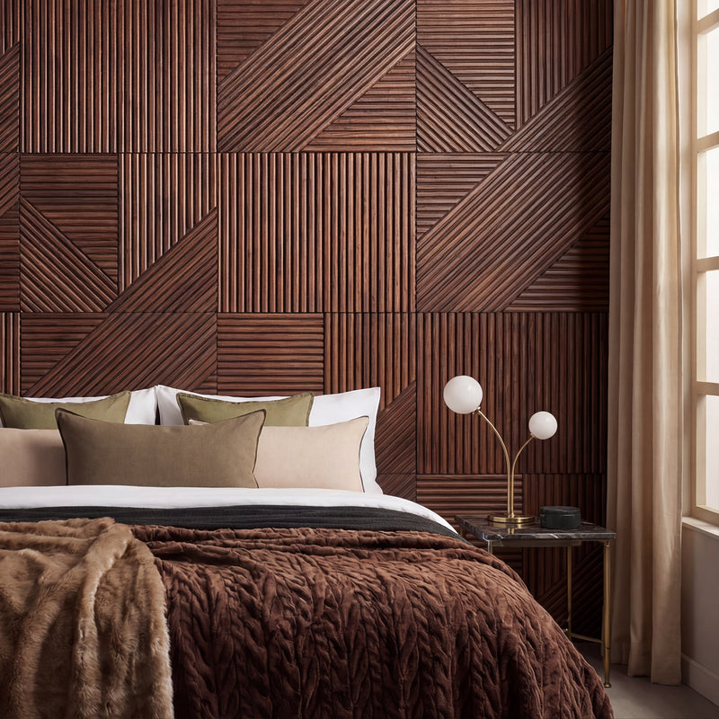 Crossing Lines Solid Wood Wall Panels | GroovePanel®
