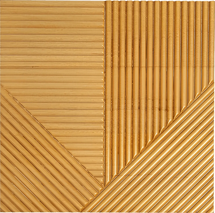 Natural Oak Crossing Lines Solid Wood Wall Panel | GroovePanel®