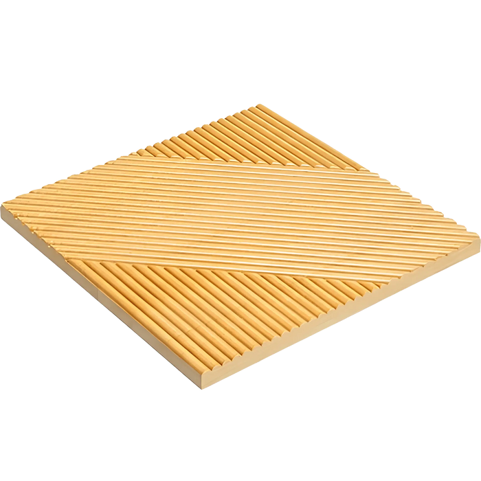 Natural Oak Crossing Lines Solid Wood Wall Panel | GroovePanel®
