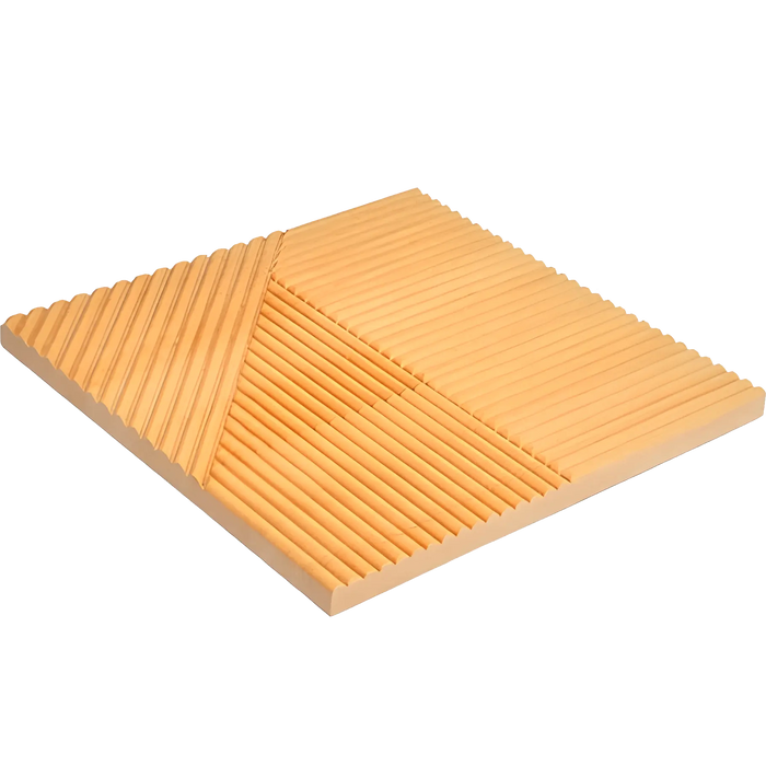 Natural Oak Crossing Lines Solid Wood Wall Panel | GroovePanel®