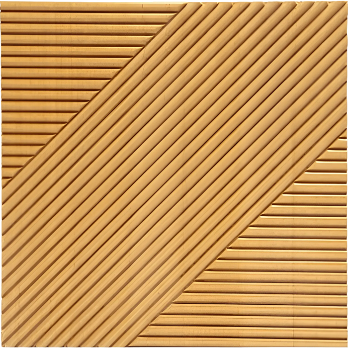 Natural Oak Crossing Lines Solid Wood Wall Panel | GroovePanel®