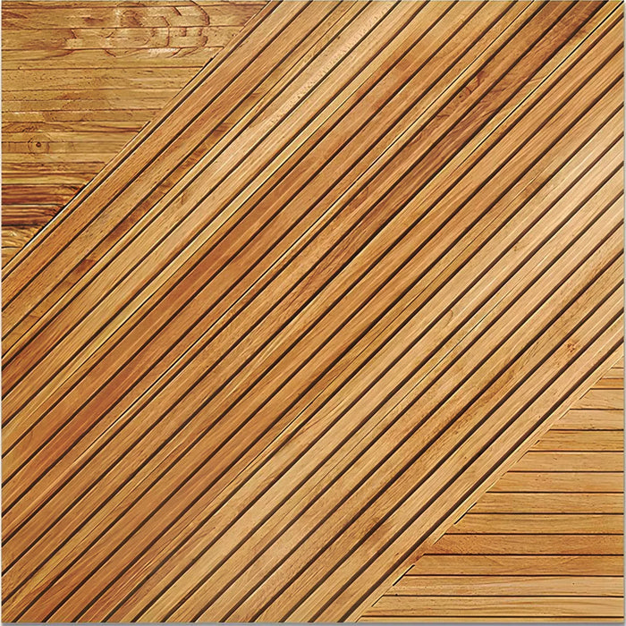 Stripes Mosaic Wood Wall Panel