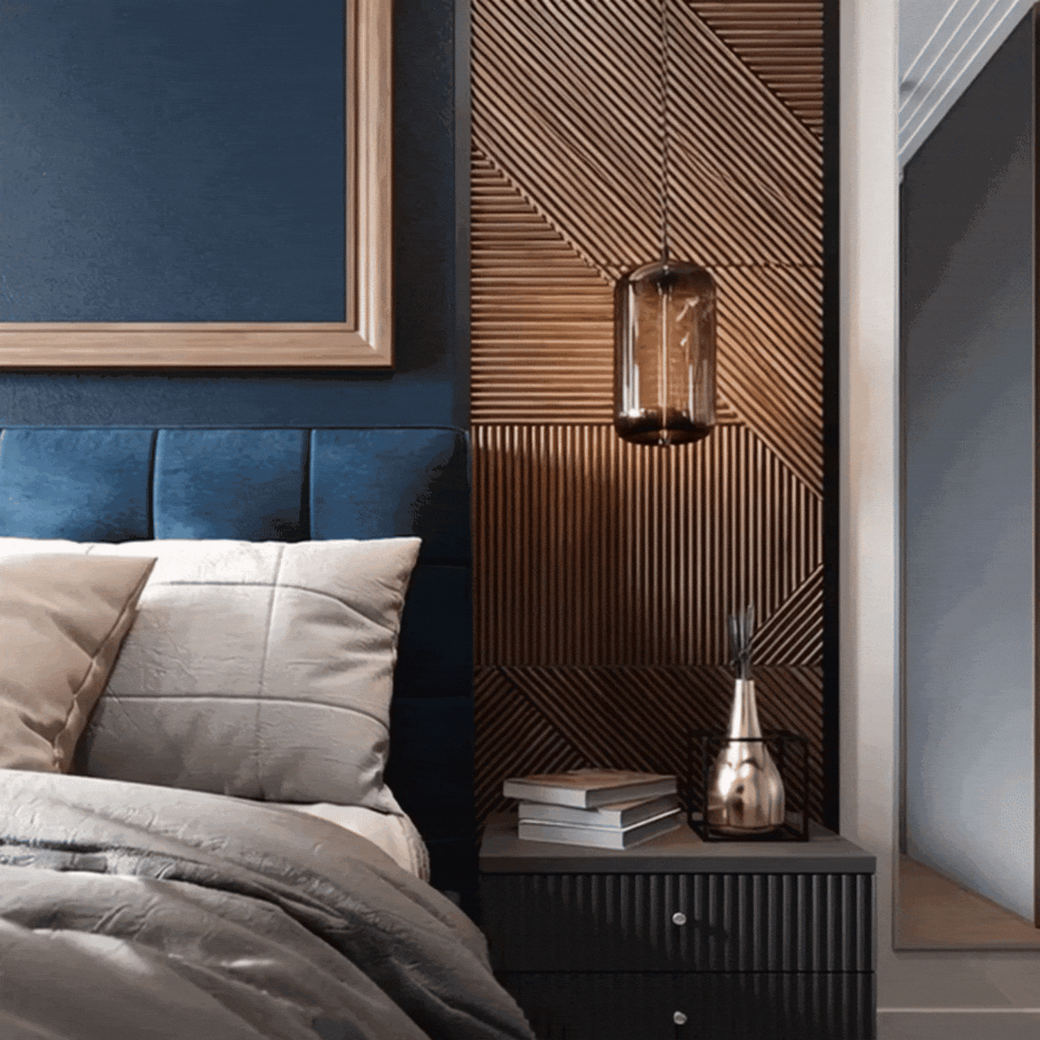 Espresso Crossing Lines Solid Wood Wall Panel | GroovePanel®-Indoor-The Panel Hub