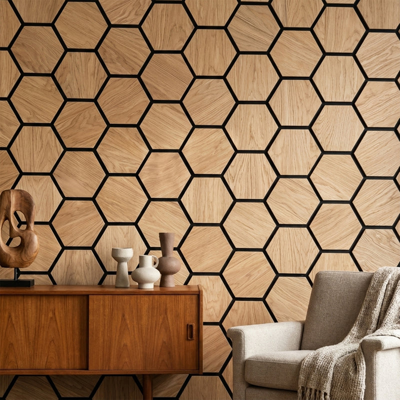Acoustic Hexagon Wood Wall Panels | SoundPanel®