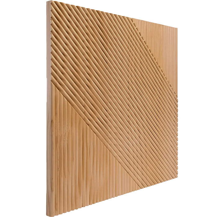 Natural Oak Crossing Lines Solid Wood Wall Panels | GroovePanel®