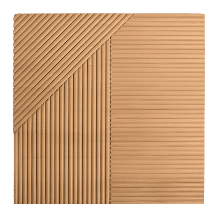 Natural Oak Crossing Lines Solid Wood Wall Panel