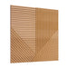 Natural Oak Crossing Lines Solid Wood Wall Panel
