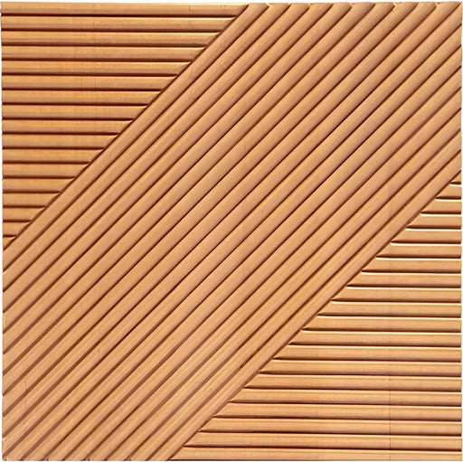 Natural Oak Crossing Lines Solid Wood Wall Panel
