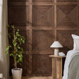 3D Concentric Square Wood Wall Panel - Walnut - View 1