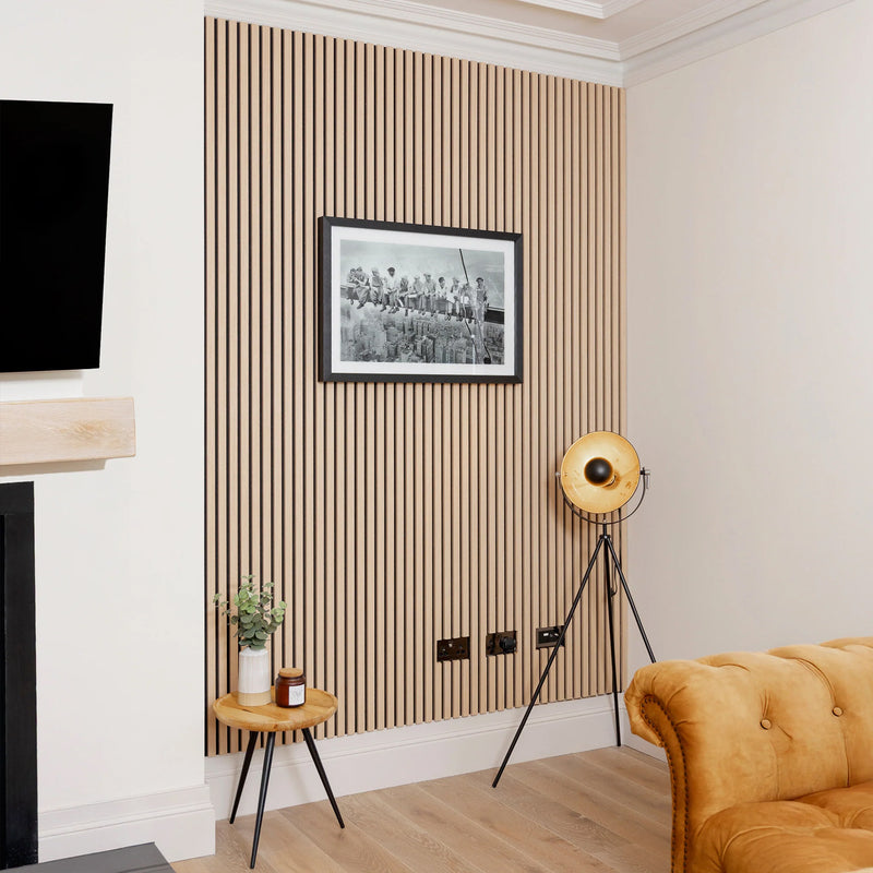 Acoustic Slat Wood Wall Panels in Golden Oak — view 8