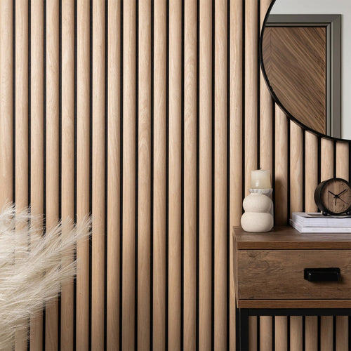 Acoustic Curve Wood Wall Panels - Oak - View 1