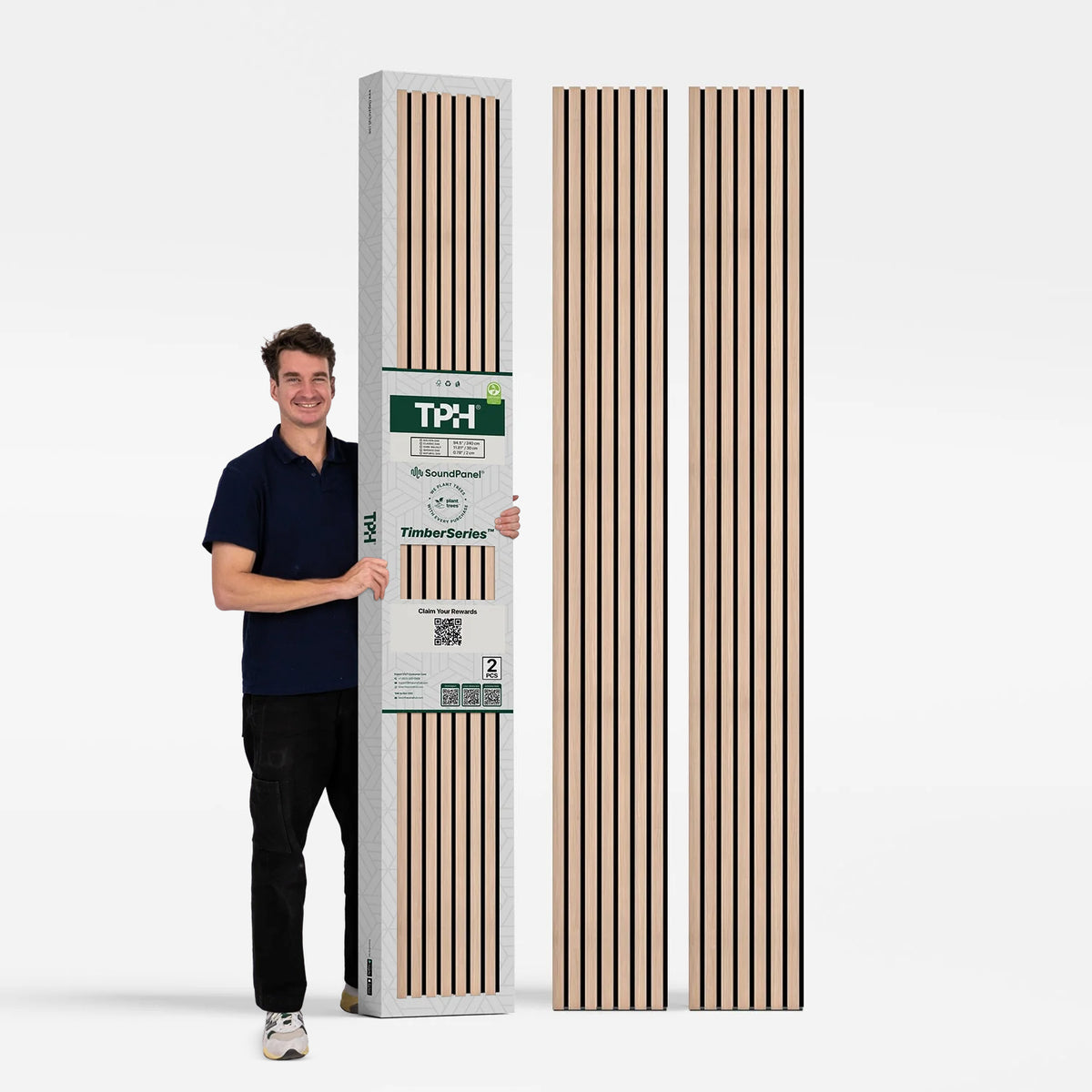 American Golden Acoustic Slat Wood Wall Panels | 3-Sided Veneer | SoundPanel®-Indoor-The Panel Hub