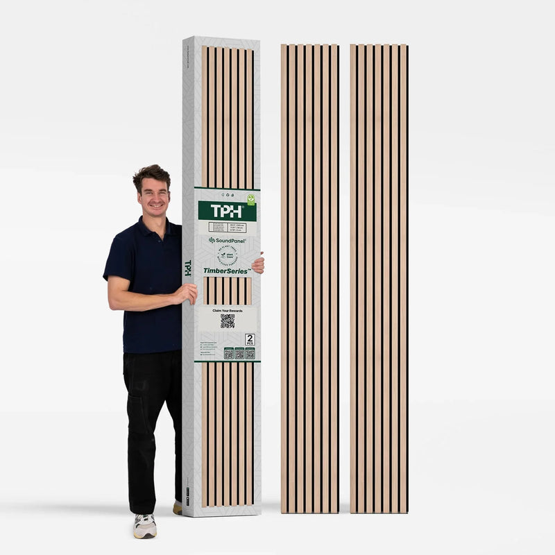 Acoustic Slat Wood Wall Panels in Golden Oak — view 7